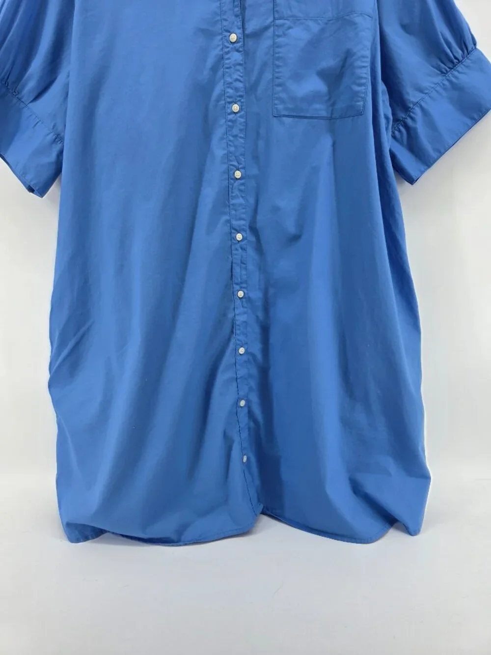 Old Navy Blue Cotton Button-Down Shirt Dress – Size XXL – Short Sleeve